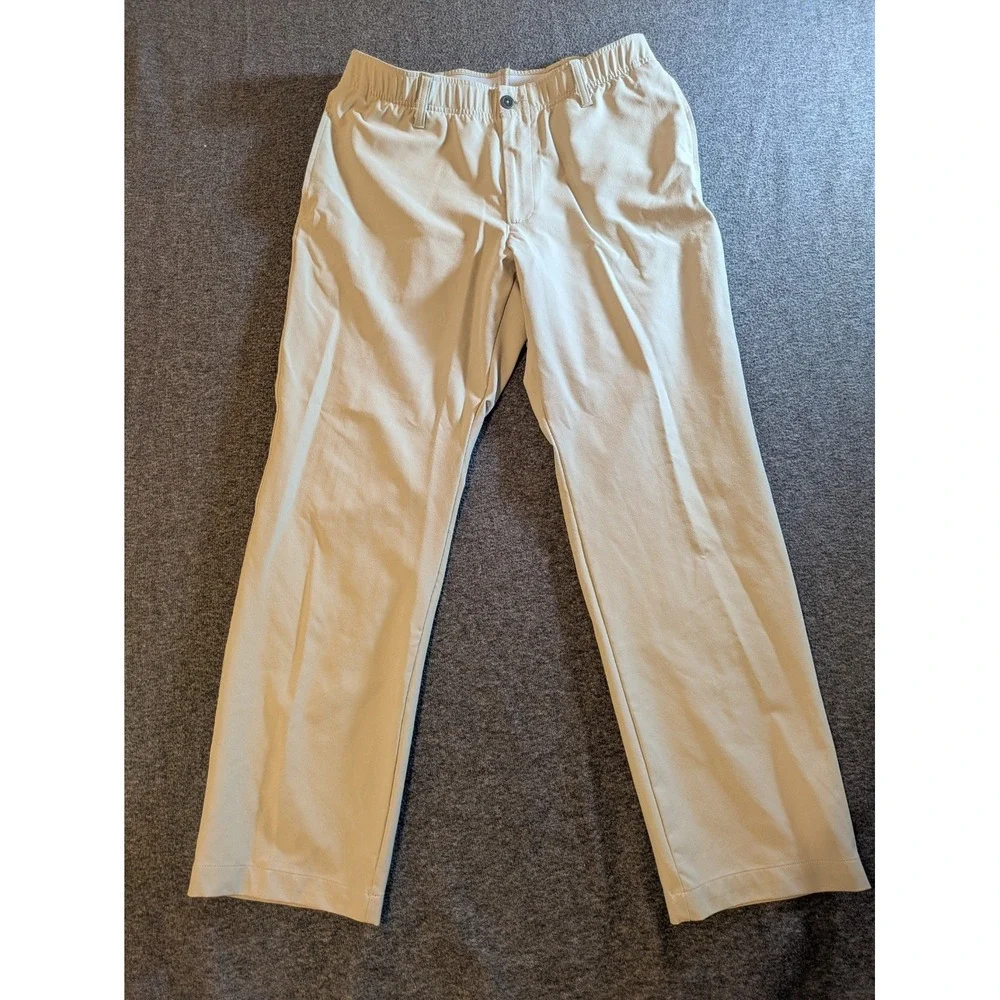 Under Armour Pants Mens 36X30 Tan Biege Golf Chino Stretch Performance Straight